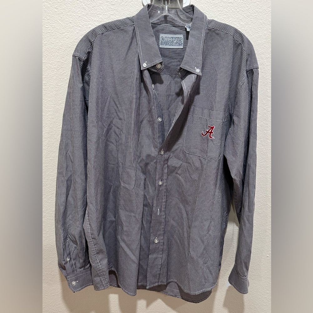 Alabama campus Specialties Men's Gray‎ Checkered Shirt XL
